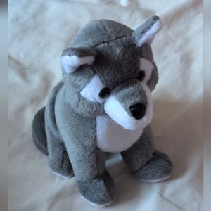 Vintage Geo Pals Wolf Plush Beanie 1990s Stuffed Animal